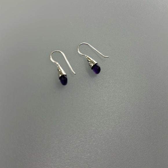 925 Sterling silver amethyst stones earrings